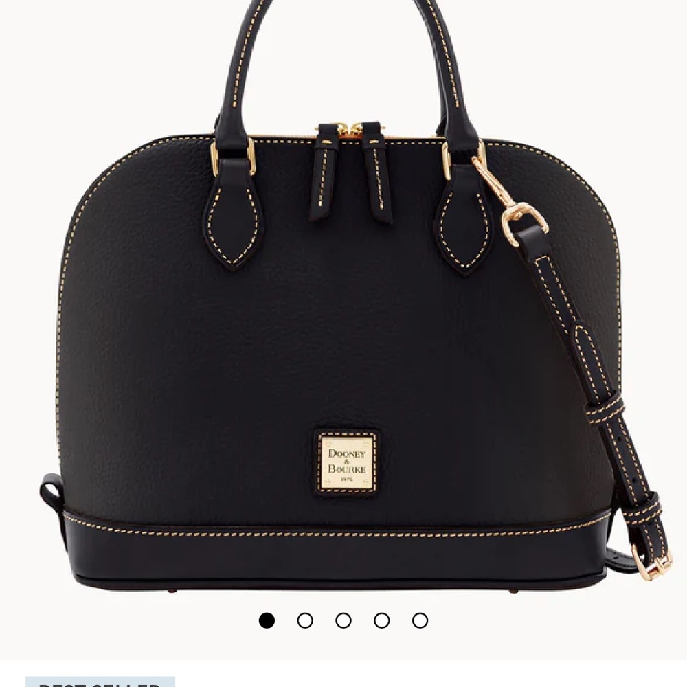 Dooney & Bourke Black Pebble Leather Dome Satchel NWT NIB